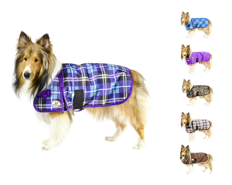 Derby Originals 1200D Horse-Tough Ruff Pup Winter Dog Coat – 150g Insulated, 3-Layer Breathable Design with Nylon Lining, 2-Year Warranty Medium Purple