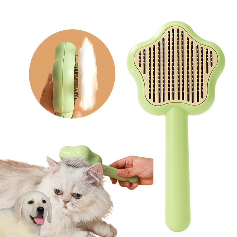 Cat Brush Dog Brush Cat Hair Brush with Release Button Cat Brush for Shedding Pets Brushs Pet Hair Cleaner Brush Self-cleaning Cats Comb Cat Grooming Supplies Brush for Short Long Hair Cat Dog - PawsPlanet Australia