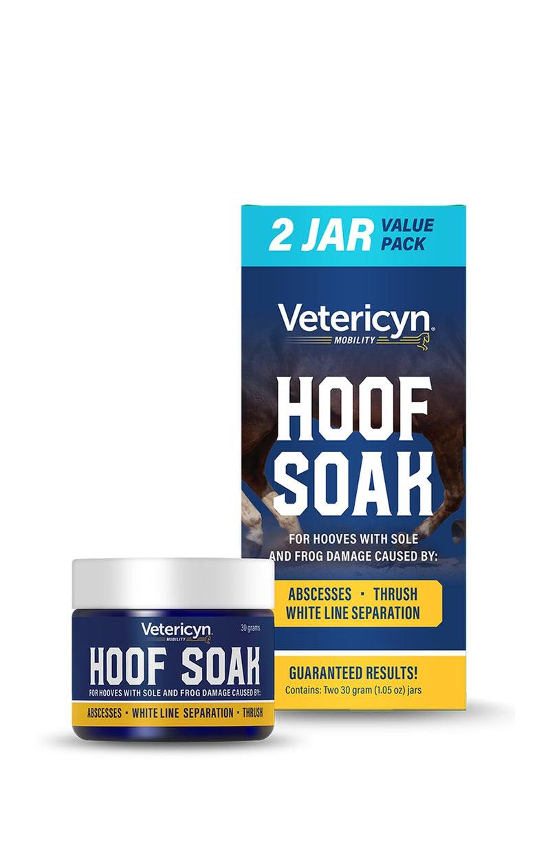Vetericyn Hoof Soak for Hooves with Sole and Frog Damage Caused by Abscesses, White Line Separation, and Thrush. 30 Grams, 2 Pack - PawsPlanet Australia
