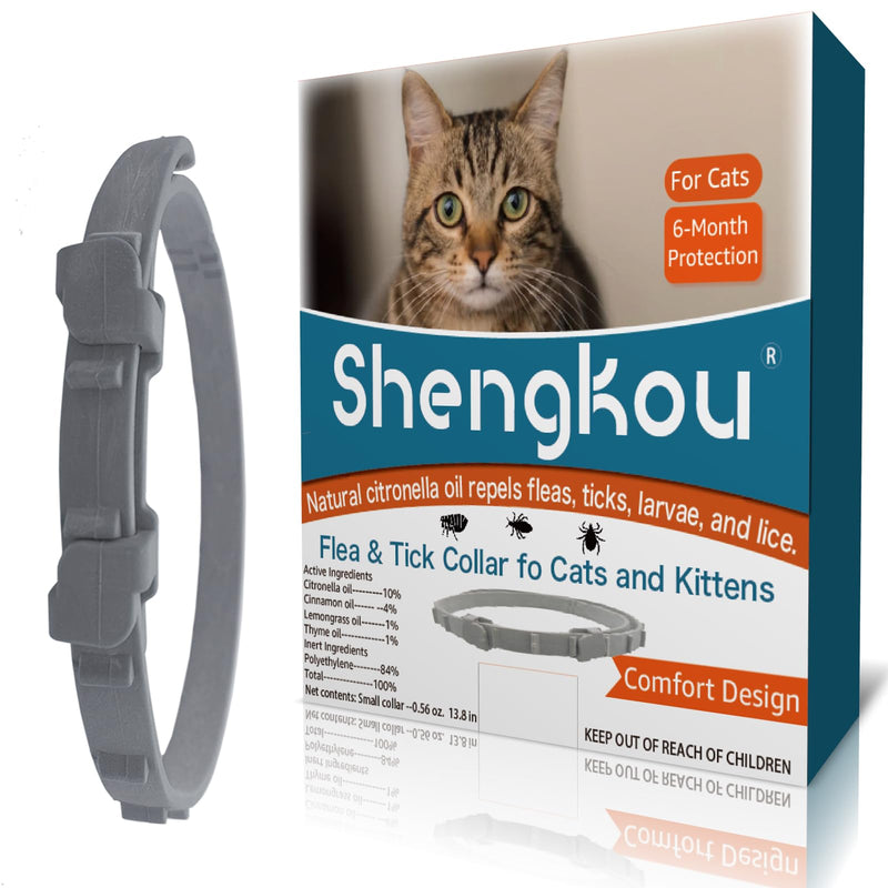Cat Flea & Tick Collar - Premium Plant-Based Essential Oils, Waterproof, 6-Month Protection for Small Kittens, 1 Pack - PawsPlanet Australia