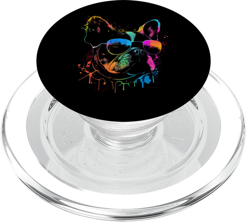 Frenchie sunglasses walking pet dogs fan PopSockets PopGrip for MagSafe Magnetic PopGrip - PawsPlanet Australia