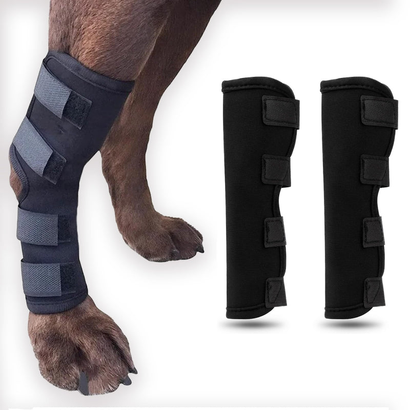 Dog Rear Leg Hock Brace - Canine Joint Support for Injury, Arthritis, ACL, Pain Relief. Compression Wrap Senior Dog Mobility Aid, Orthopedic Rehabilitation, Recovery Hock Brace(Large) Large - PawsPlanet Australia