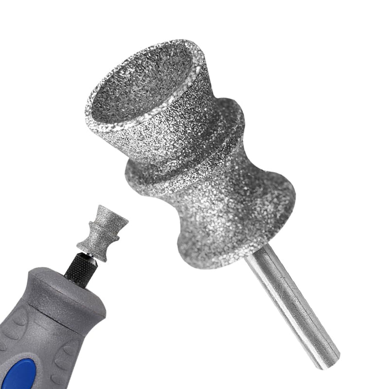 Diamond Dremel Dog Nail Grinder Attachment,1/8'' Pet Nail Grinder Wheel for Dremel Dog Nail Grinder, Diamond Rotory Bit for Dogs&Pets Nail Care（Large V） Classic V 80# 1P - PawsPlanet Australia