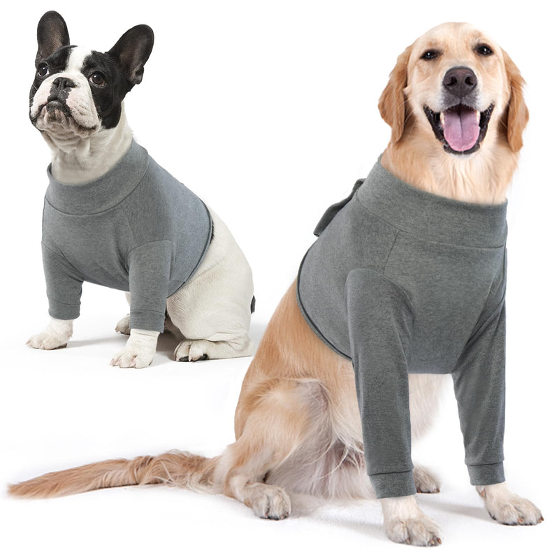 IDOMIK Dog Recovery Sleeve, Dog Surgery Recovery Suit Front Leg, Comfy Dog Joint Leg Sleeves After Surgery, Dog Elbow Braces Protector for Leg Injuries & Joint Pain, Dog Cone Collar Alternatives,Grey 3XL(Chest Girth:35.04"-40.16") Grey - PawsPlanet Australia