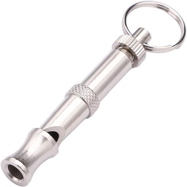 Silver Adjustable Ultrasonic Dog Whistle,Portable Whistle Pet Whistle Supersonic Whistle Dog Whistles for Pet Training，Training and Behavior Aids，Dog Whistles - PawsPlanet Australia