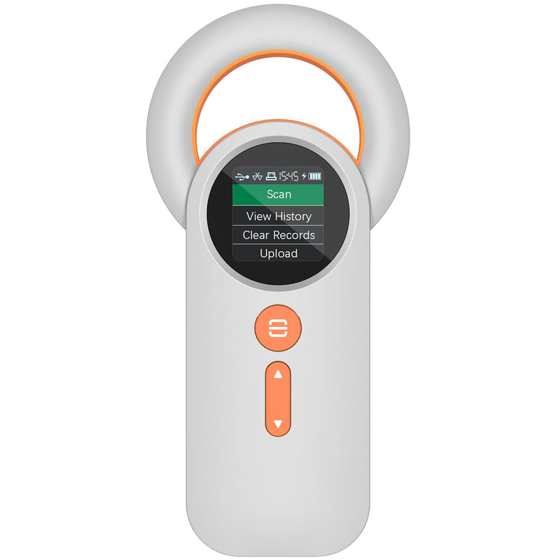 Pet Microchip Scanner Rechargeable RFID EMID Micro Chip Reader Scanner (2.4GHz Wireless+Bluetooth+USB) All in one 1.44” TFT Screen Display ISO11784 / ISO11785 / FDX-B and EMID for Animal/Pet/Dog/Cat DB - PawsPlanet Australia