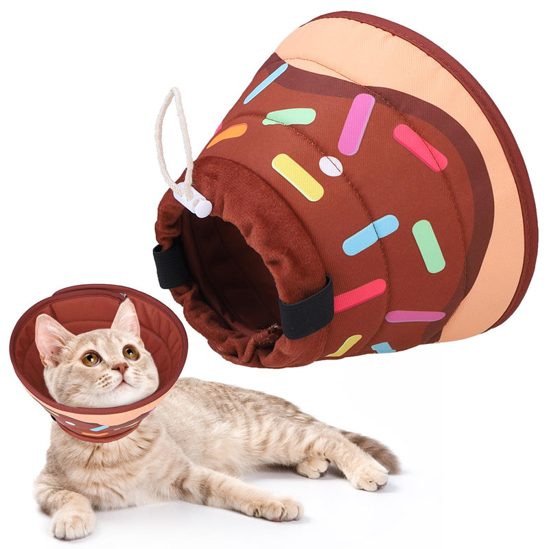 KOOLTAIL Cat Cone Collar Soft, Cat Recovery Collar After Surgery, Adjustable Comfortable Lightweight Cat Neck Cone to Stop Licking, Foldable Donut Water Resistant Pet Cone for Small Large Cats Kittens M(Neck:8.5"-12") - PawsPlanet Australia