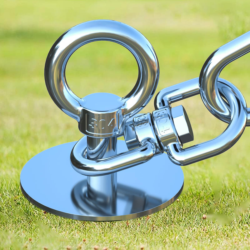 Dog Tie Out Stake,Heavy Duty Dog Run-304 Stainless Steel Stake,360° Swivel Dog Runner for Yard,Use Any Dog Tie Out Cable or Yard Leash-Suitable for Large Dogs Up to 200 LBS- Outdoor Camping dog stake/ 200lbs(Anchor Only) - PawsPlanet Australia