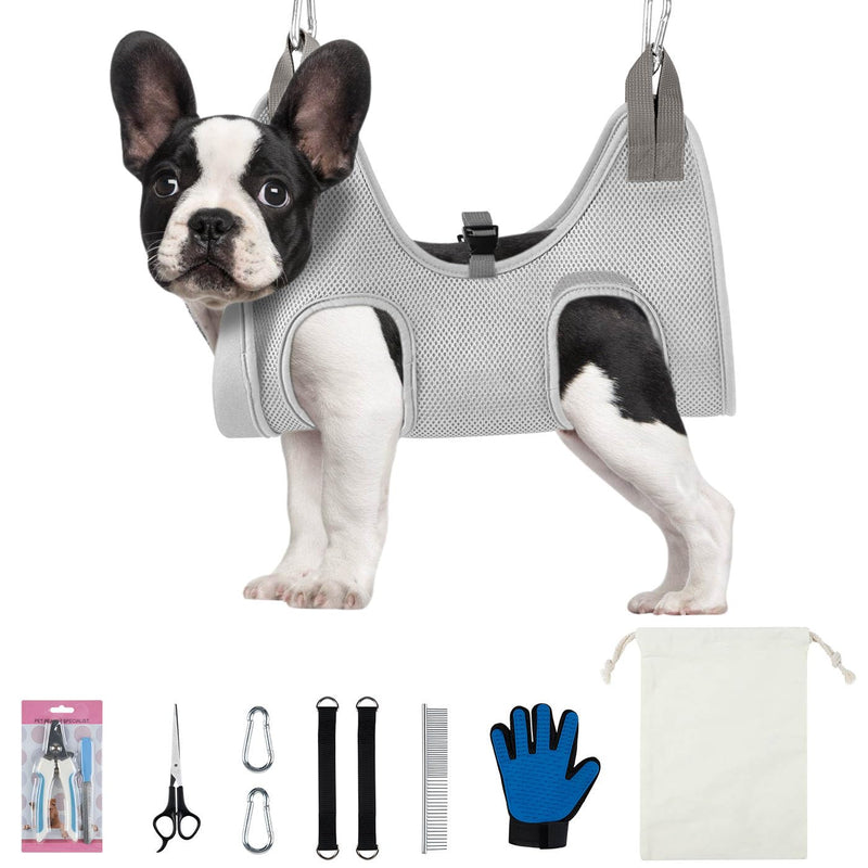 Dog Grooming Hammock, Dog Grooming Harness, Dog Nail Trimming Restraint, Dog Grooming Tools, Dog Nail Clippers for Small Dogs,Grooming Hammock for Small Dogs, Pet Grooming Hammock - PawsPlanet Australia