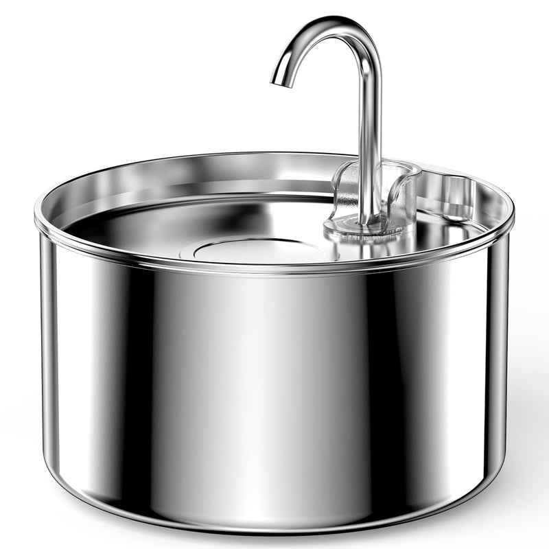 Stainless Steel Cat Water Fountain: Pet Fountains Indoor Metal Automatic Dispenser Cat Waterer Bowls Dog Faucet Bottle Pets 24/7 Running Watering for Drinking Quiet Pump with 1 Filter S5 Fountain - PawsPlanet Australia