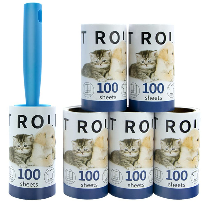 Mucilaginator Pet Hair Adhesive Roller，Removable Cleaning Tape Brush Paper Hair Replacement Roller, 600 Sheet Value Set Roller for Furniture, Clothing and More,Pet Lovers Dogs and Cats - PawsPlanet Australia