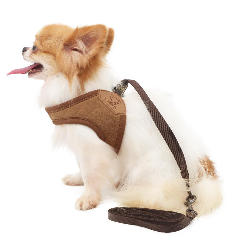 LOPHIPETS Lightweight Dog Harness with Leash Set for Small Dogs Chihuahua Yorkie Puppy Cat-Coffee/S S Coffee - PawsPlanet Australia