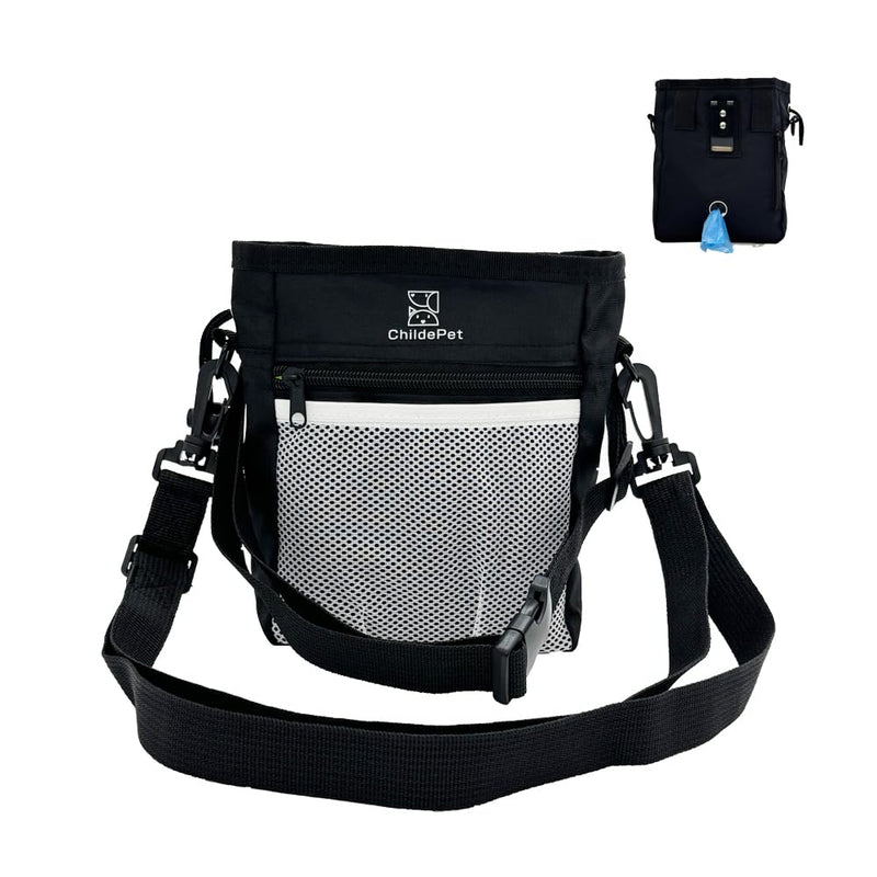 Treat Pouches for Pet Training and This Dog Treat Pouch Perfect for Outdoor Training, Walking, Traveling - 500ml Storage for Pet Food, Treats, Toys (Black) Black - PawsPlanet Australia