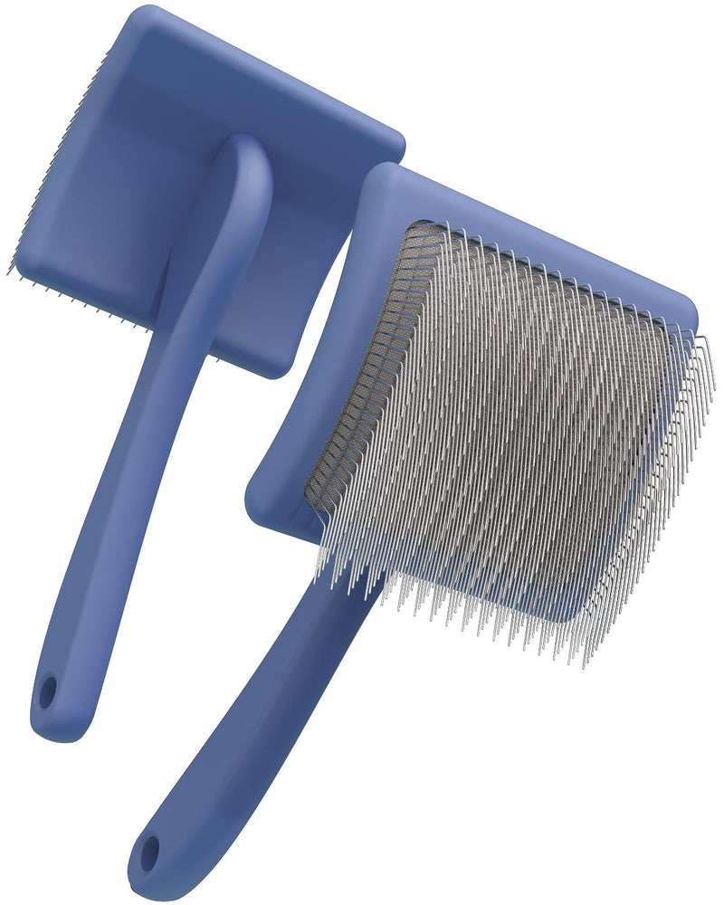 Dog Slicker Brush, Large Dog Brush, Professional Doodles Brush, for Poodles, Goldendoodles and Labradoodles, Easy to Remove Tangles, Mats and Fluff, Blue
