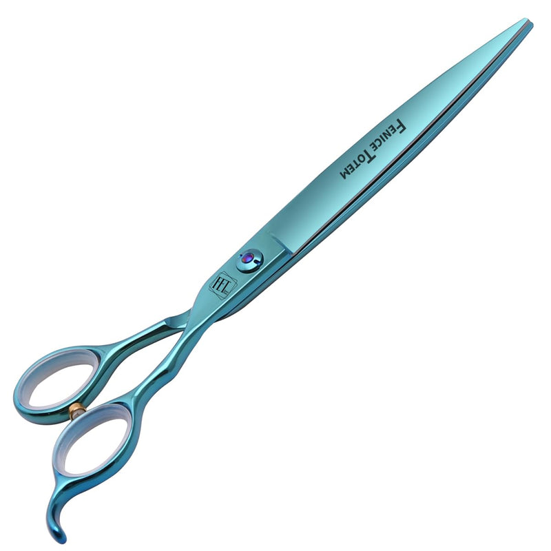 Dog Grooming Scissors: Blueish Green 7 inch Pet Straight Shears Made Of Japanese 440C Advanced Stainless Steel Professional Grooming Scissors for Dogs Cats and Other Pets 7.0 inch - PawsPlanet Australia