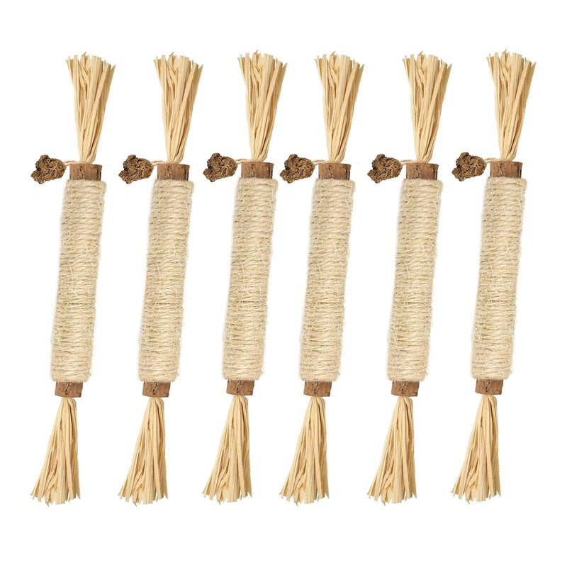Tocirelo Silvervine Sticks Cat Toys - 6 Pack Natural Cat Chew Stick Toy for Cat Dental Care Teeth Cleaning, Matatabi Cat Nip Treat Toys for Indoor Cats Kittens Silvervine 6Pack - PawsPlanet Australia