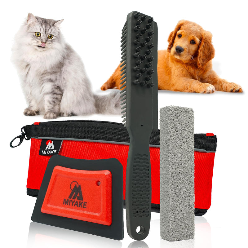 Miyake 3-in-1 Pet Hair Removal Tool Kit - Auto Detailing, Couch, Furniture, Lint & Carpet Cleaner, Cat and Dog Hair Remover Tool, Deep Cleaning Car Seat & Home Tools 3 in 1 Tool Kit - PawsPlanet Australia