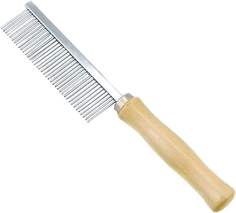 Silver Dog and Cat Combs For Grooming Long Haired Cats and Dogs - Pet Dog Cat Comb Stainless Steel Pin Teeth Wooden Handle Grooming Fur Hair Brush - Comb Removes and Prevents Matted Fur，Grooming - PawsPlanet Australia
