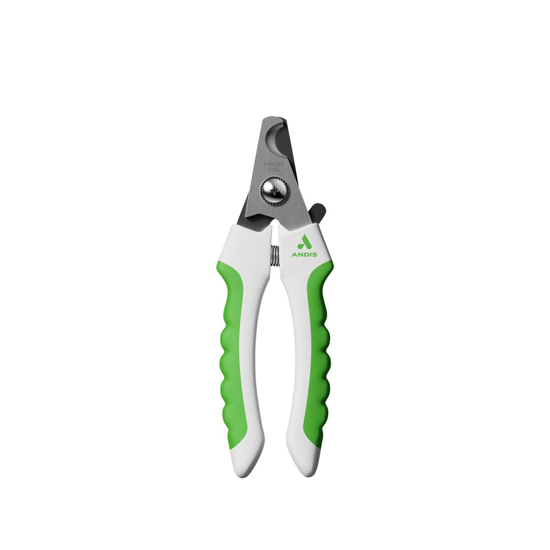 Andis 68575 Animal Nail Cutter for Small Breeds - Stainless Steel Blades with Sharp Efficiency - Designed for Repeated Use & Recommended by Pet Trainers – Medium Size & White/Green New Version - PawsPlanet Australia