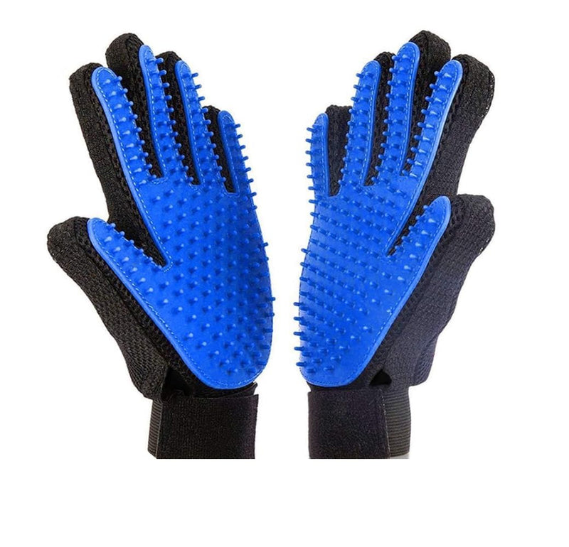 Dog Grooming Gloves for Cats and Dogs, Soft Rubber Pet Grooming Gloves with Comfortable Handle for Cleaning Dirty Paws, Dirty Dog Brushing Gloves for Cats and Dogs, 1 Pair Blue - PawsPlanet Australia
