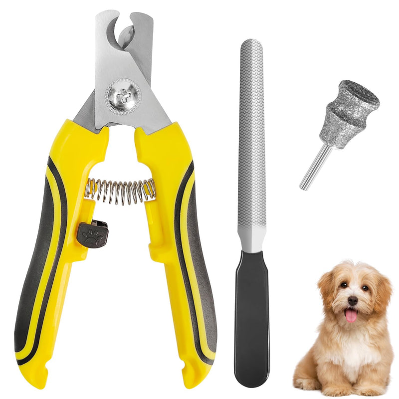 Diamond Dremel Dog Nail Grinder Attachment & Dog & Cat Pets Nail Clippers and Trimmers, Dremel Accessories & Dog Nail Trimmers with Safety Lock to Avoid Over Cutting, Grooming Tool for Pets YCA - PawsPlanet Australia