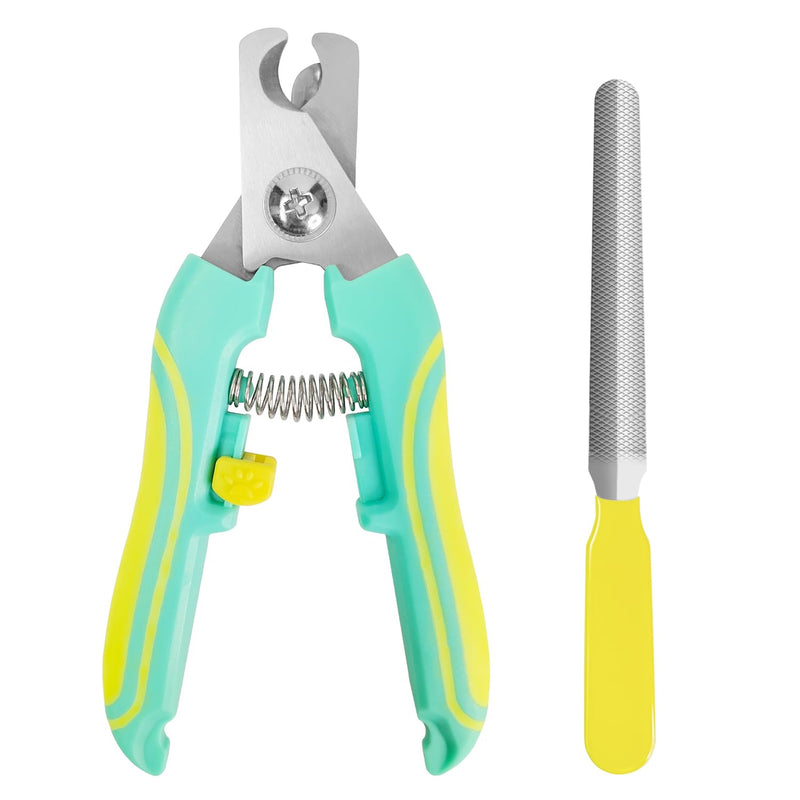 Dog & Cat Pets Pet Nail File, Dog & Cat Nail Clippers and Trimmers, Dog & Cat Nail Trimmers, Pet Nail Clipper with Safety Lock to Avoid Over Cutting, Perfect Grooming Tool Green - PawsPlanet Australia