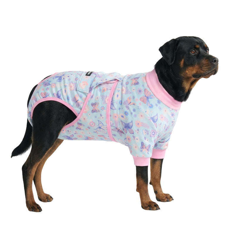 Spark Paws Dog Surgery Recovery Suit – Dog Recovery Suit After Surgery, Anti-Lick Dog Onesie, Abdominal Wound Protector, Soft Cone Alternative for Spay Neuter Male Female Pet Recovery - Butterfly, 4XL 12 Butterfly 4XL: 75-100lbs - PawsPlanet Australia