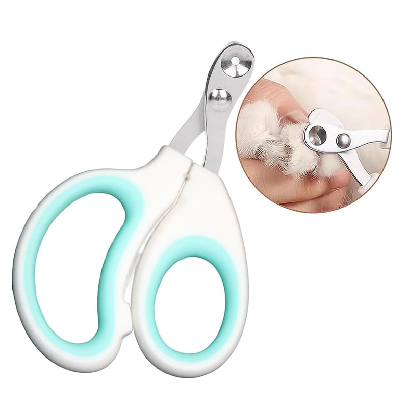 Cat Nail Clippers with Circular Cut Hole -Avoid Over Cutting Pet Nail Clippers -Sharp Angled Blade Professional Paw Trimmer Set for Novice Pet Families (Green) green - PawsPlanet Australia