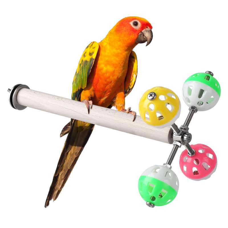 Stand Perch Toy with Rotating Balls for Birds, Parakeets, Budgies, Cockatiels, Parrots, Budgerigars, Conures, Parrotlets, Ringnecks, Lovebirds - PawsPlanet Australia