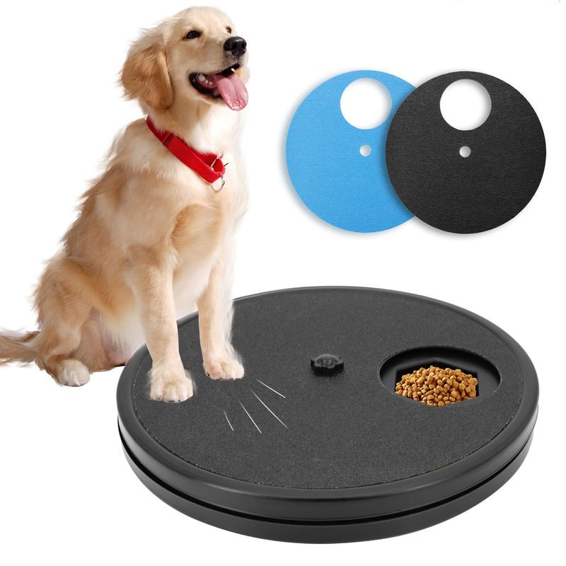 Dog Nail Scratch Board - 3 in 1 Rotatable Round Dog Scratch Pad for Nails with Treat Box, Stress-Free Dog Scratch Pad for Nails, Dog Nail File Toy for Dog Nail, Dog Scratcher for Small and Large Dogs Black - PawsPlanet Australia