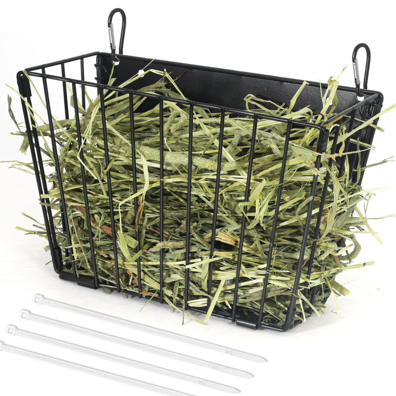 Rabbit Hay Feeder - Guinea Pig Hay Feeder - X-Large Metal Frame Bunny Hay Feeder, 9.7x4.7x6.6 inch Guinea Pig Hay Holder for Bunny, Guinea Pigs, Chinchillas, Small Animals (1 Pack) 1-Pack Black - PawsPlanet Australia