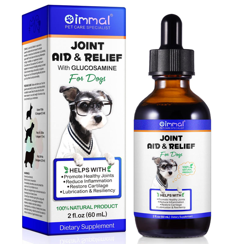 ALIVO Hip & Joint Glucosamine Drops for Dogs, Supports Joint Health, Dog Joint Pain Relief Treats - Enhances Mobility Support, Joint Supplement for Dogs, Bacon Flavor - 60ml / 2 fl.oz 2 Fl Oz - PawsPlanet Australia