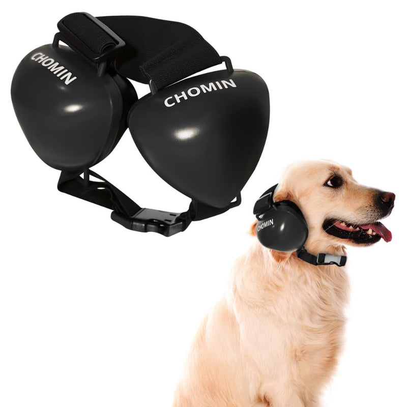 Dog Ear Muffs for Noise Protection, 29dB NRR Dog Earmuffs, Noise Cancelling Headphones for Dogs, Dog Ear Plugs for Hearing Protection from Thunder, Vacuums, Fireworks (Black, Medium) Black - PawsPlanet Australia