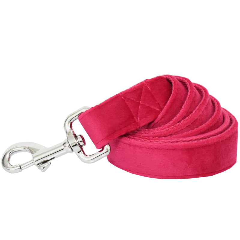 Bubblepup Velvet Dog Leash, 6ft/4ft Heavy Duty Dog Leash for Small Medium Large Dogs Training Leash 4/5 in. x 4 ft. Hot pink - PawsPlanet Australia