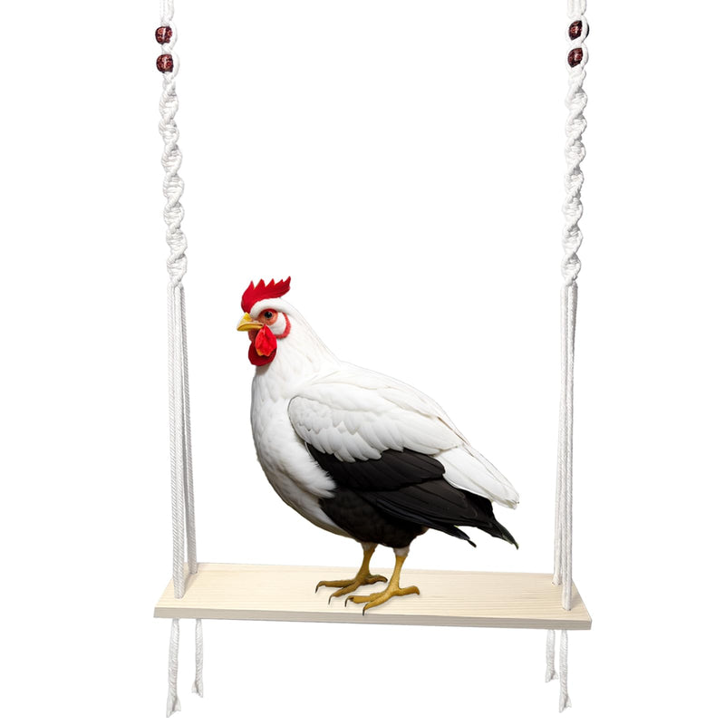 Chicken Swing Toy for Large Chicken Coop, Chicken Enrichment Toy for Hens and Roosters, Natural Wooden Handmade Chicken Coop Accessories, Ideal Gift for Chicken Owners and Chicken Lovers - PawsPlanet Australia