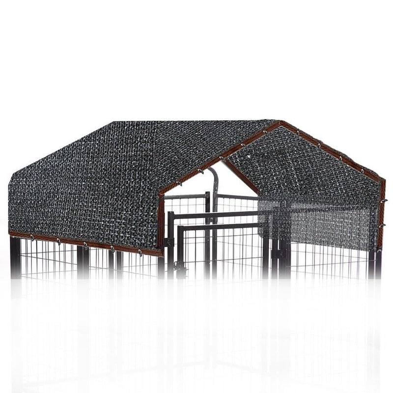 10ft x 10ft Dog Kennel Cover Tarp Mesh Shade Panel - Black Mesh Sunblock Shade Tarp Panel Sunblock Garden Mesh UV Resistant Net for Outdoor Dog Kennel Square - PawsPlanet Australia