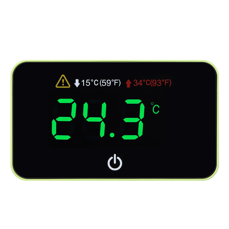 Fish Tank Digital Thermometer Digital Aquarium Thermometer LED Display Stick-on Fish Tank Thermometer Default HI/LO Alarm Cordless Tank Temperature Sensor with LED Touch Screen Rectangular - PawsPlanet Australia