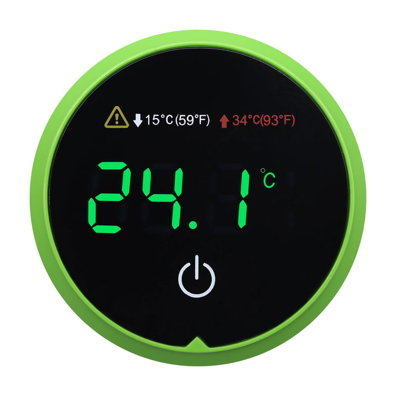 Fish Tank Digital Thermometer Digital Aquarium Thermometer LED Display Stick-on Fish Tank Thermometer Default HI/LO Alarm Cordless Tank Temperature Sensor with LED Touch Screen Round - PawsPlanet Australia