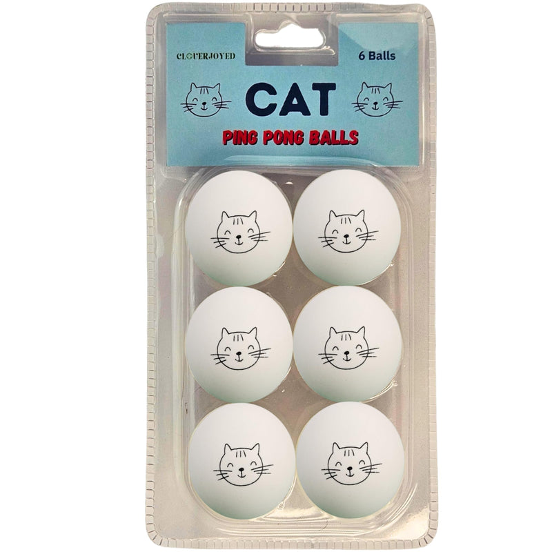 Cat Ball Toys - 6 Pack Ping Pong Balls for Cats, Cat Enrichment Toy, Cat Lovers Gift Ideas, Cat Ball Pits, Cat Mom, Bouncy Balls - PawsPlanet Australia