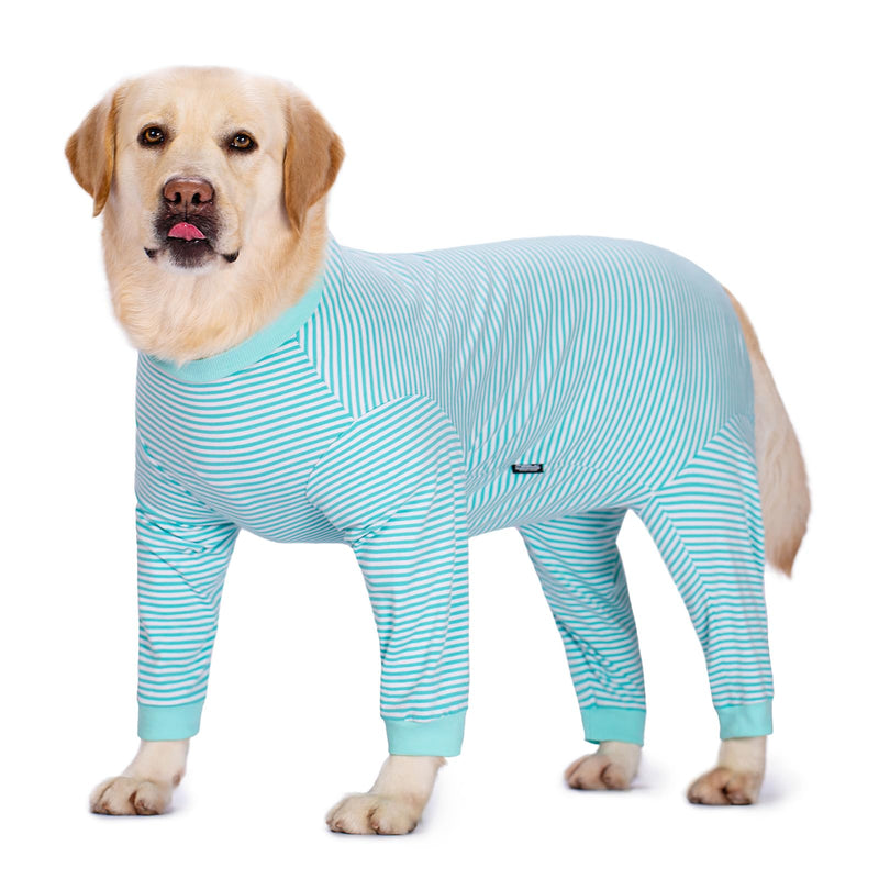 Dog Bodysuit Post Surgery Dog Onesie with Zipper Full Body Dog Pajamas Large Medium Dog Shedding Suit Surgical Suit for Dogs Female/Male Dog Surgery Suit Recovery Suit after Surgery Spay Suit 2XL Turquoise - PawsPlanet Australia