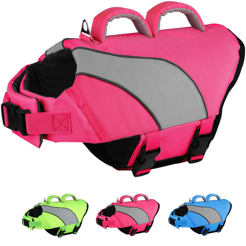 Doglay Dog Life Vest, Dog Life Jacket with Double Rescue Handles and Reflective Stripes, Adjustable High Visibility Swimming Safety Vest, Dog Lifesaver Pet Life Preserver for Small Medium Large Dogs. XL :27.6"-38.6" (Ribcage Girth)- Double Handles - PawsPlanet Australia