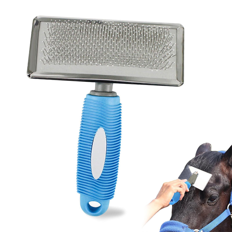 Horse Pin Brush, Horse Grooming Brush, Horse Massage Brush, Horse Hair Brush, Professional Grade Horse Brush, Dog Hair Remover for Horse Dog and Cat Bathing Grooming Shedding (A) A