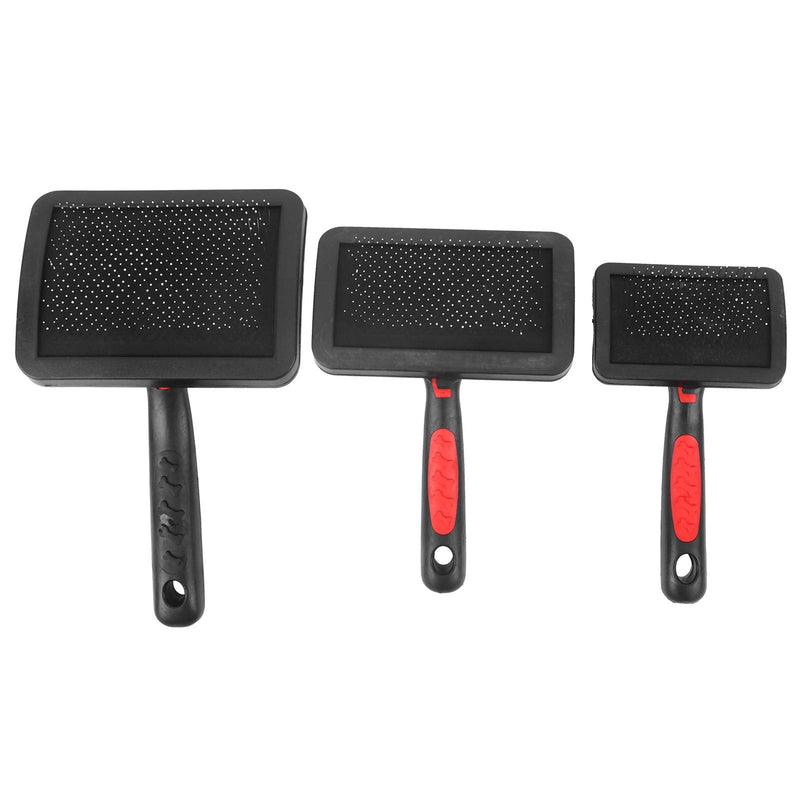 3 Pcs Cat Slicker Brush, Portable Cat Dog Slicker Brush Pet Cat Grooming Brush Massage Comb Set Accessory Easy to Use for Long Short Haired Dogs Cats - PawsPlanet Australia
