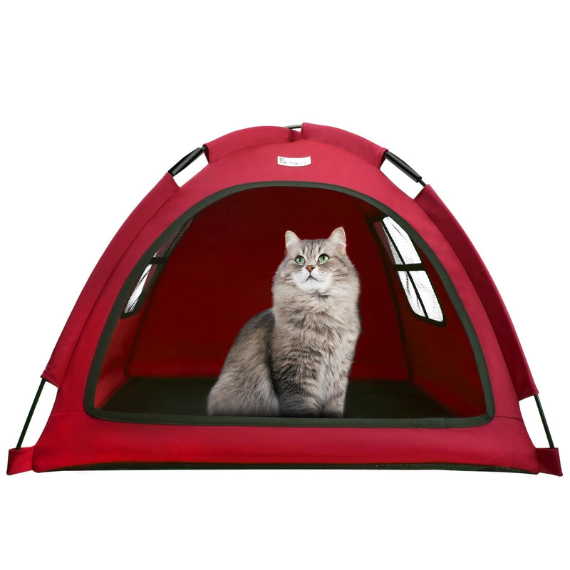 Dog Tent House, Cat and Dog Waterproof Tent House, Breathable Washable Indoor/Outdoor Pet Tent, Outdoor Dog Shade Suitable for Cat, Puppy, Bunny and Small Animal (Red S) Cherry Red - PawsPlanet Australia