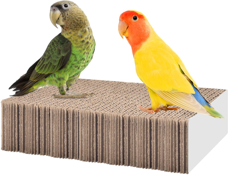 KATUMO Parrot Toys, 7 Inch Conure Shredder Foraging Toys Bird Perch Stand Cardboard Cockatiel Chew Toys for Parakeet Canary Conure Mynah Small Parrots M - PawsPlanet Australia