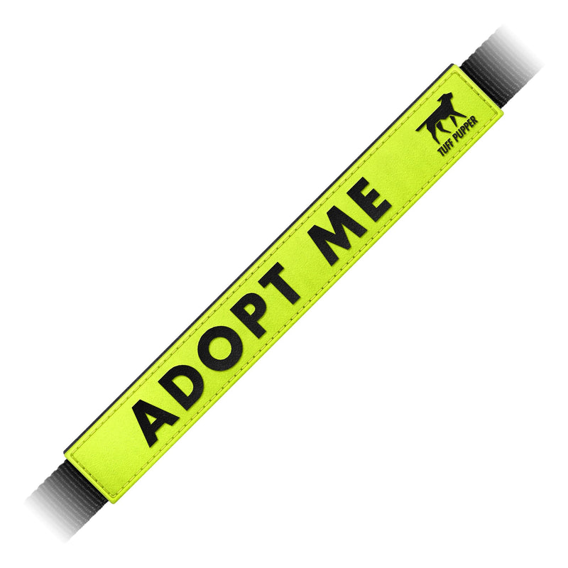 Tuff Pupper Waterproof Leash Sleeve | Fits Any Standard Size 1 Inch Wide Leash | Dual Sided Message | Durable Neoprene & Silicone | Odor & Stink Proof | Easy Secure On & Off (1 Pack, Adopt Me) Leash Sleeve - 1 Pack - PawsPlanet Australia