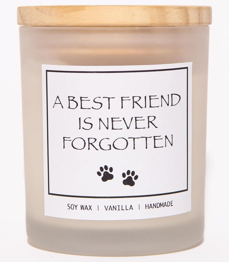 Dog Memorial Gifts for Loss of Dog, Rainbow Bridge Dog Memorial Gifts, Pet Loss Sympathy Gift, Cat Memorial Gifts - Vanilla Scented Candle A Best Friend Is Never Forgotten - PawsPlanet Australia