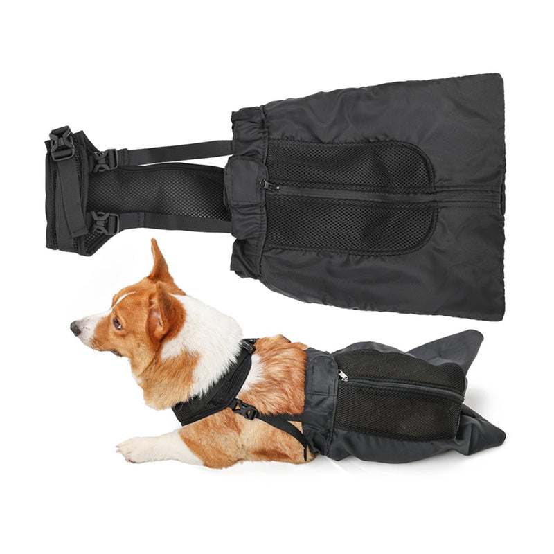 Dog Drag Bag, Dog Wheelchair Alternative Protect Legs Limbs for Disabled Paralyzed Rear Legs Dogs Cats XL XL-Waist 22.8-34.6''
