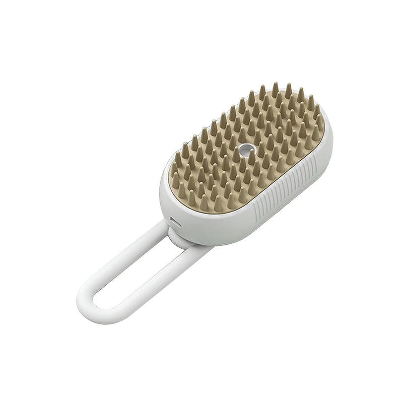 Steamy Cat Brush - 3 In 1 Cat Steamy Brush, Cat Brush for Massage, Pet Steam Brush for Removing Tangled and Loose Hair (White) White 1-Pack - PawsPlanet Australia