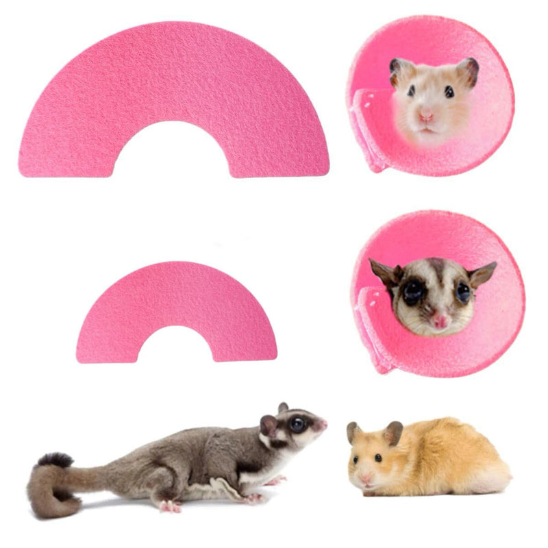 2 Pcs Sugar Gliders Recovery Cone Collar Hamster Mini Elizabeth Collar Protective Cones for Small Pet Adjustable Neck Cone for Sugar Glider Hamster Ferret Squrrel, pink - PawsPlanet Australia